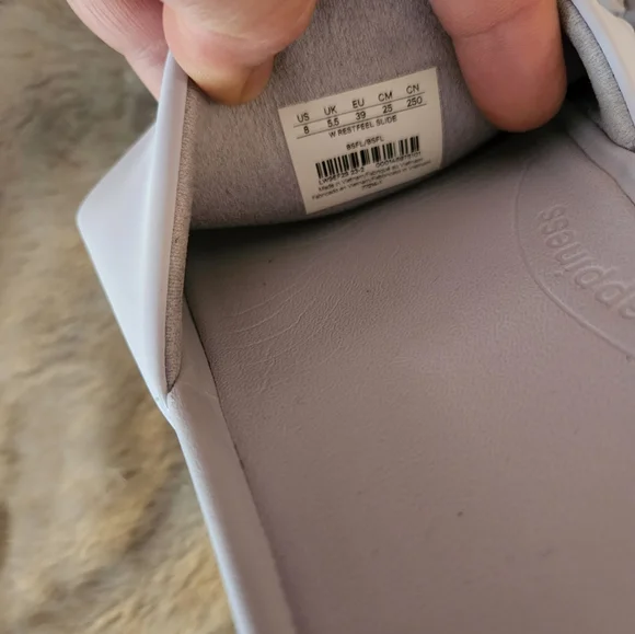 Women's White Slide Sandals - Picture 6 of 6